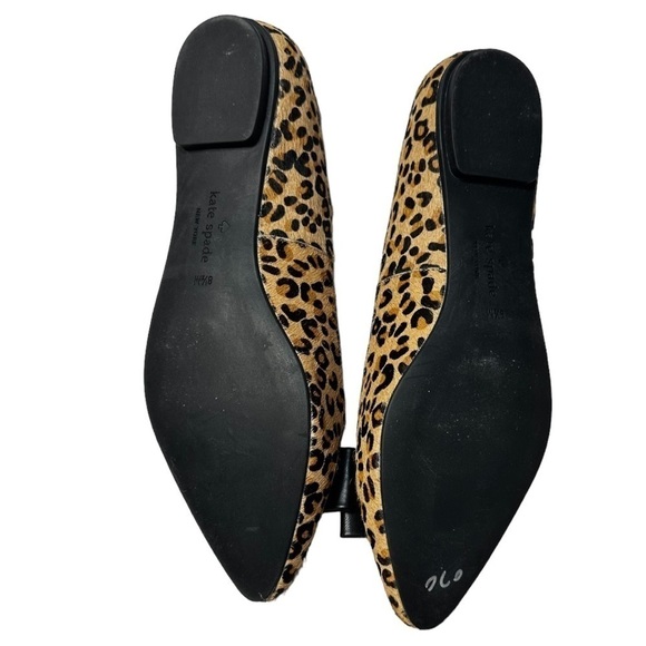 Kate Spade ♠️ Norah Calf Hair Leopard Print Flats Size 8 1/2 - Picture 7 of 7